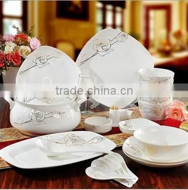 56 pcs hand painted picture dinner plates for weddings
