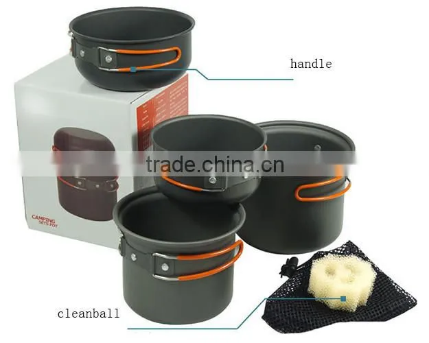 3~4persons Outdoor portable cookware camping Aluminum alloy PY71002