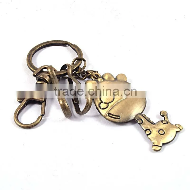 cheap metal keychains fashion jewelry cute design Cartoon keychains
