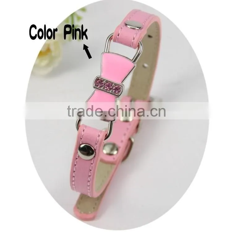 Pet products high quality and low price hot supply fashion beautiful bowknot pet collar