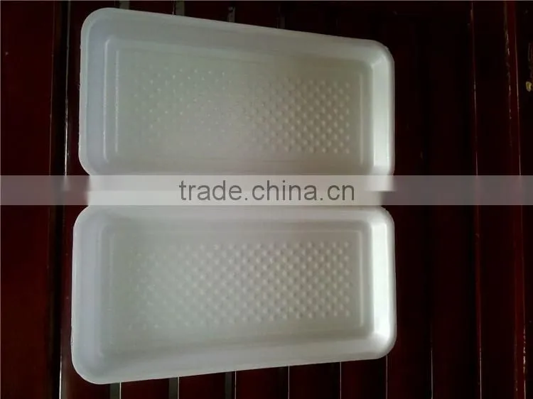 high quality OEM foam food packaging tray, strip EPS foam tray for packaging, EPS plastic foam meat tray