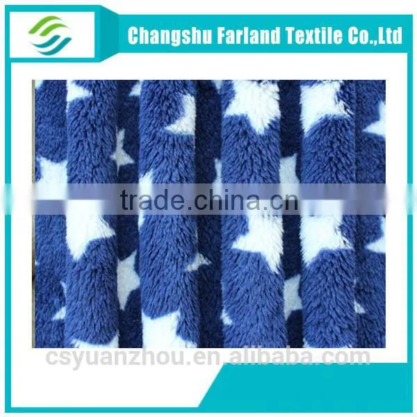 star printing fleece fabric for shoes