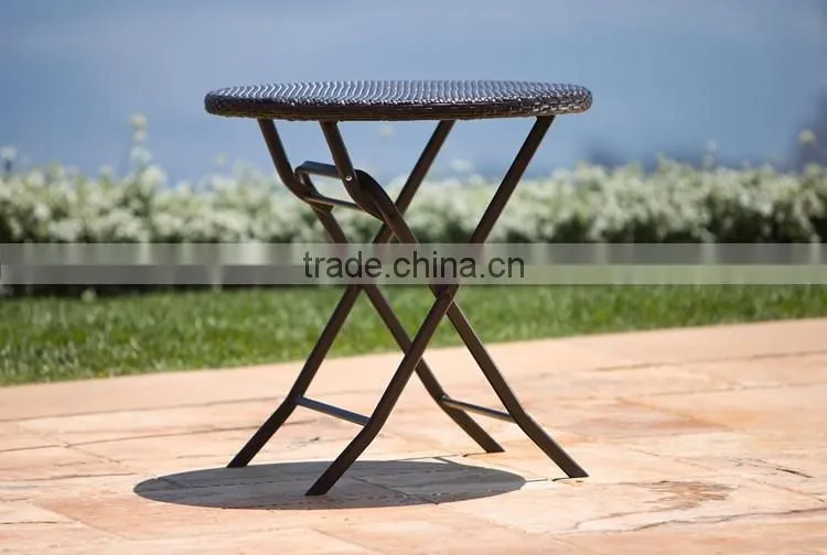 Easy Three-piece Balcony Foldable Cast Aluminum Outdoor Furniture Metal Miami Rattan Furniture