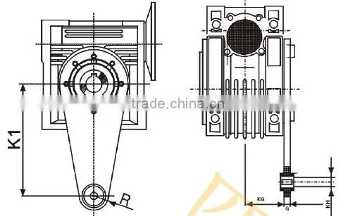 NMRV090 worm gear box, aluminum gear box, gear box