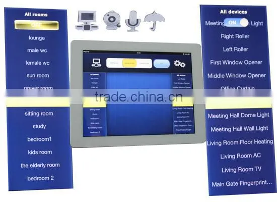 TYT Brushed Metal Bidirectional IOS/Android Wireless Zigbee Electrical Curtains Smart Home Automation System
