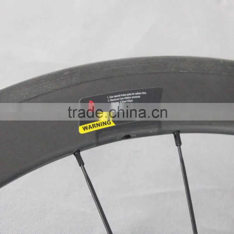 2016 ICAN BIKE high quality 700C 50mm clincher tubeless ready carbon bicycle wheels road bike wheel with R36 carbon hub 50C