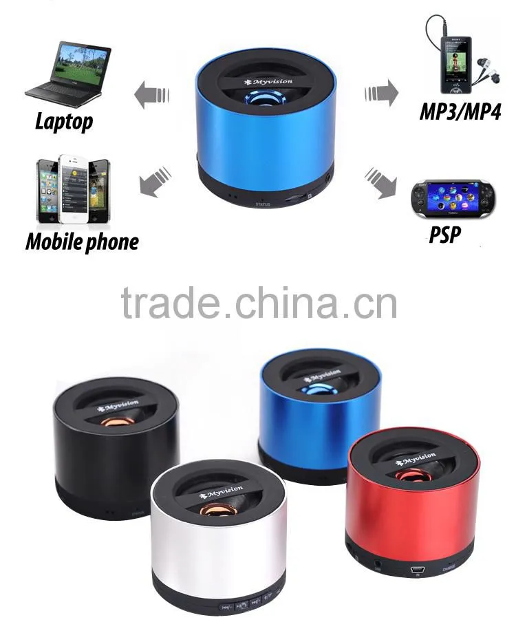(120483)Portable Metal Bluetooth Wireless 3W Mini Speaker with Handsfree Mic