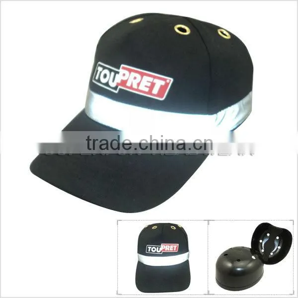 light weight safety reflective bump helmet caps and hats