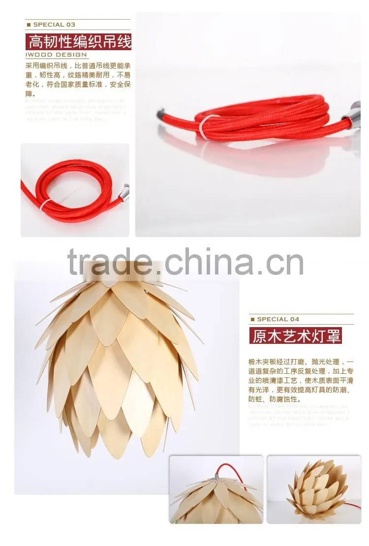 Wooden LED pendant light JK-8005B-29 China Supplier High Quality Indoor Pendant Lamp Wooden Lights