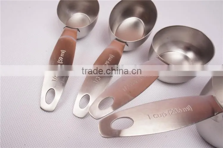 Stainless steel 8 piece measuring cup and spoon set