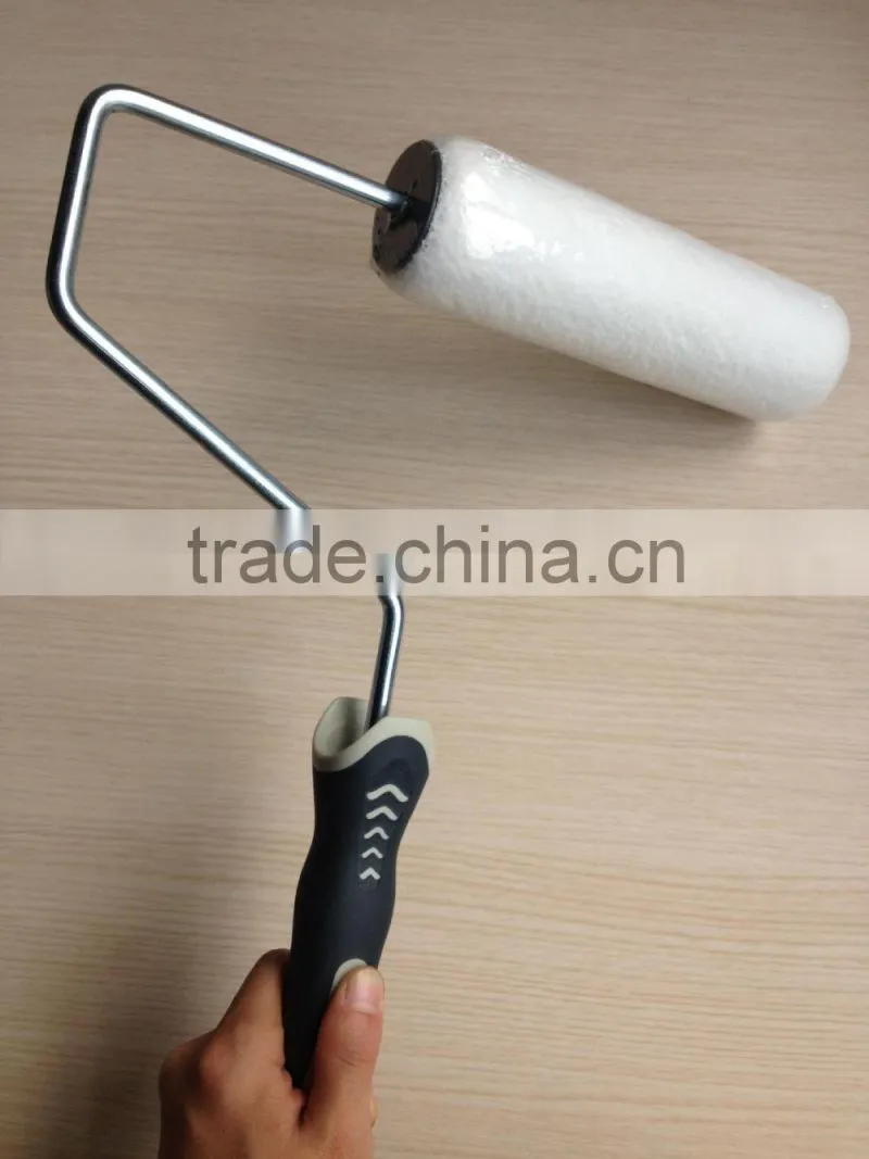European style clip system paint roller patterned-white microfiber paint roller