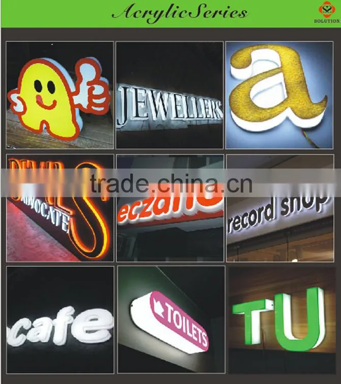 hight quality fulllit indoor/outdoor acrylic led sign from china