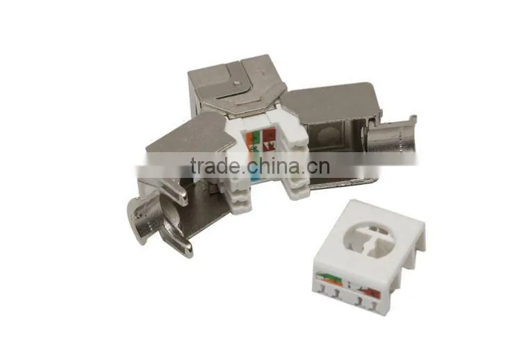 cat.6 stp rj45 tool less keystone jack