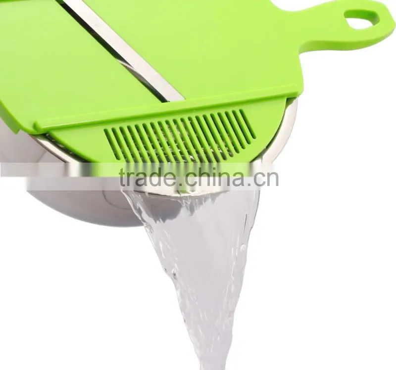 S/S+ABS 28.5*14*1 Colorful kitchen tools vegetable slicer/draining board