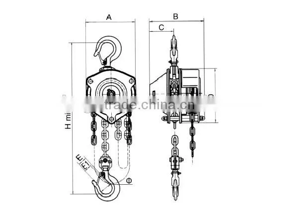 0.25 T Lift Pulley Block