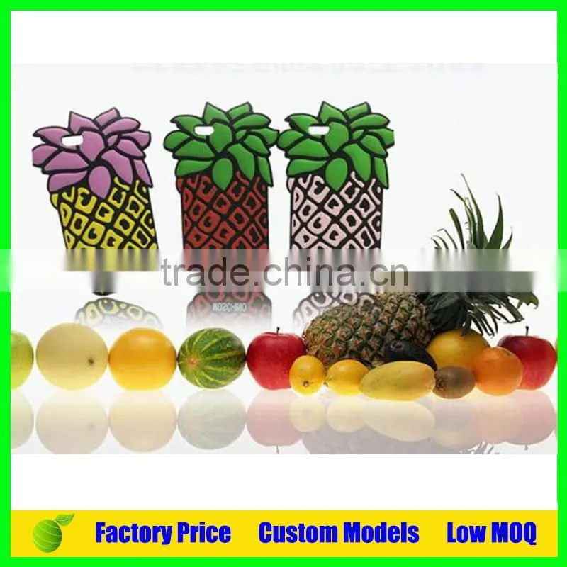 Pineapple Silicone 3d phone case mobile cover for Iphone 5 cell phone case back cover