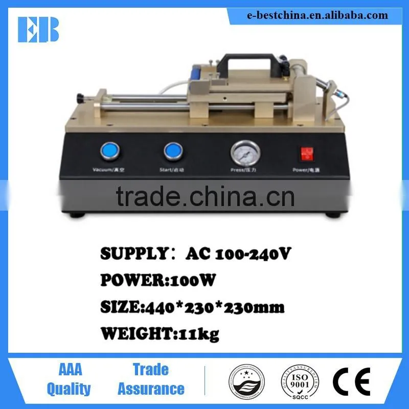 2016 E-best Built-in Vacuum Pump LCD OCA Film Laminating Machine OCA Laminator oca lamination machine for iphone samsung
