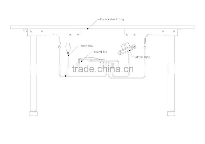 electric height adjustable table frame