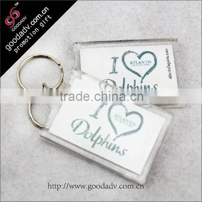 Made in china high quality promotional acrylic slipper keychain