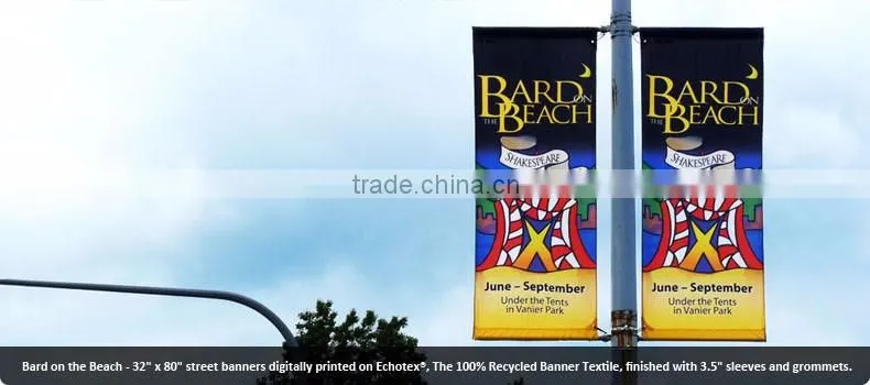 Long Life Weather Resistant waterproof all kinds of banner material cheap double-side street banners