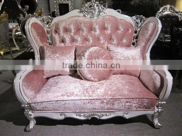 Pink fabric sofa set / sofa wood carving living room furniture / alibaba italian party sofa set YB55