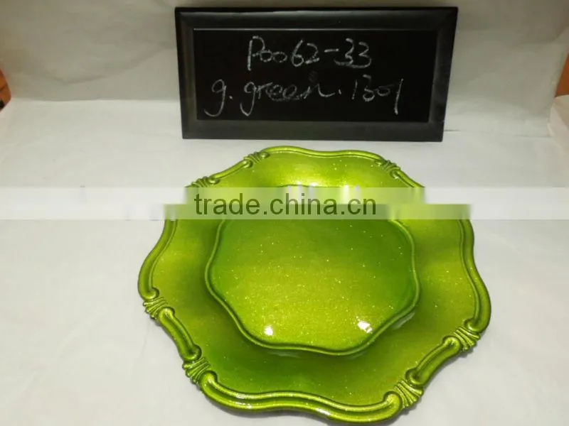 Plastic Plate glitter wholesale