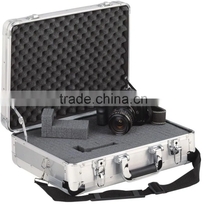 Aluminium Silver Camera Case With Foam Insert