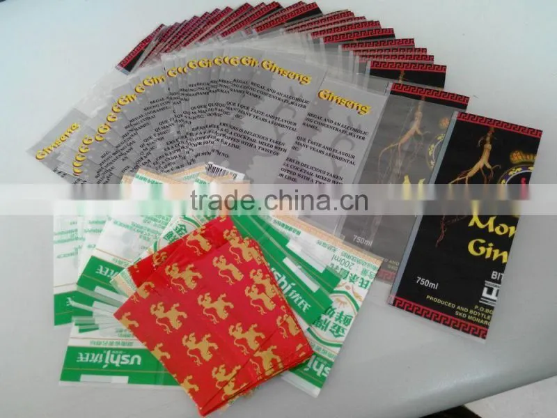High quality PVC/PET/OPS shrink sleeve label