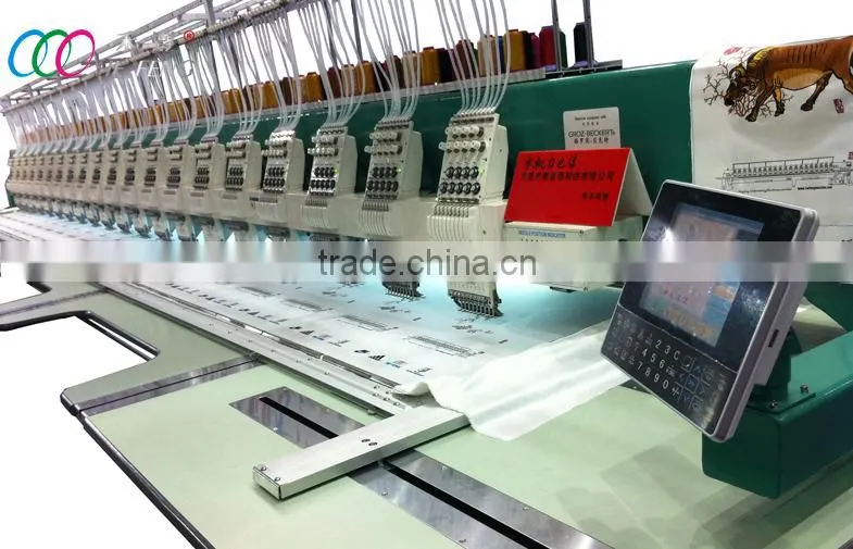 Computerized 24 Heads High Speed 1200rpm Flat Embroidery Machine