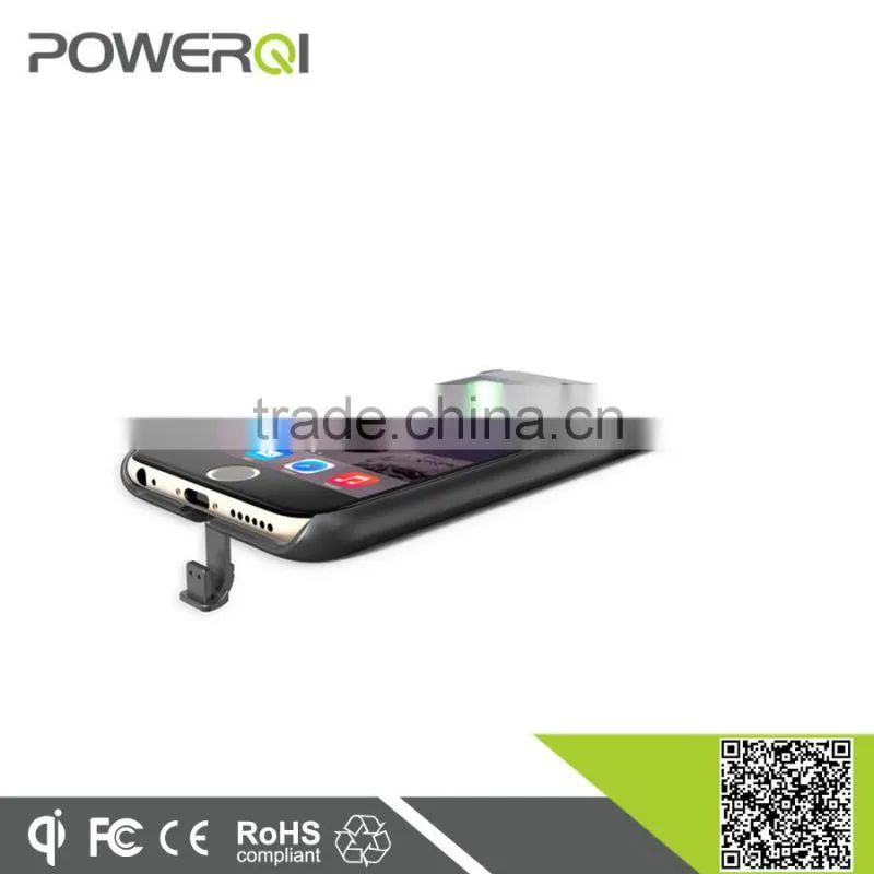 Qi compatible wireless charging receiver case with dismountable connector for iPhone6(i600)