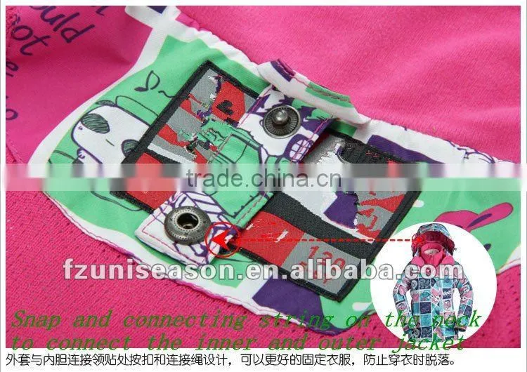 2013 Fashion Hoohie Girls Ski Jacket