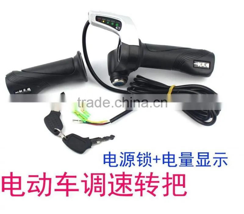 Electric bicycle handlebar with battery indicator