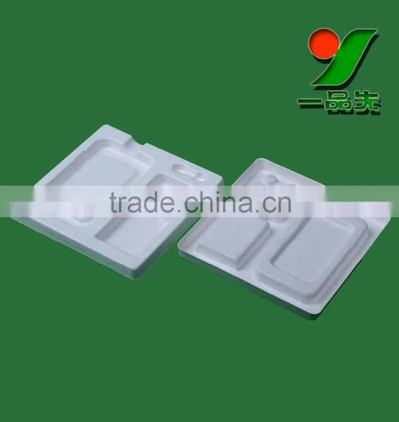 China First Manufacturer and Exporter of Wet Pressing Corrugated Moulded Sugarcane Pulp Router Tray Packaging