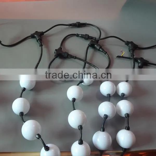 50mm diameter led ball string rgb colorfull effect pixel string ball light dmx