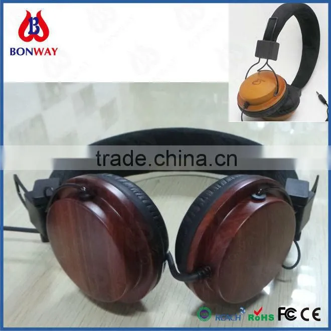 high competitive overhead Wood cover headphone