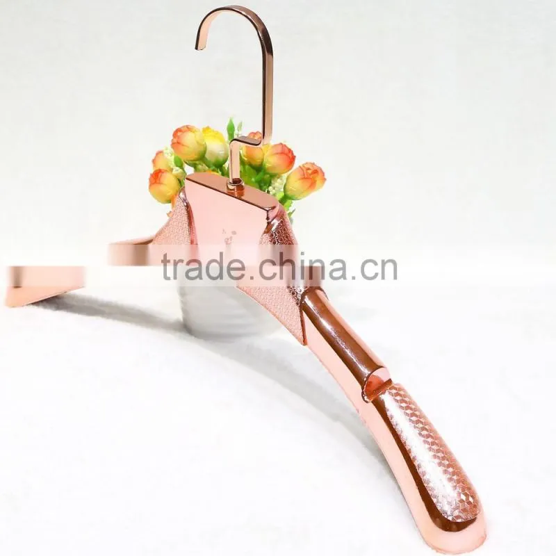 Electroplating gold plastic hanger /fancy clothes hanger