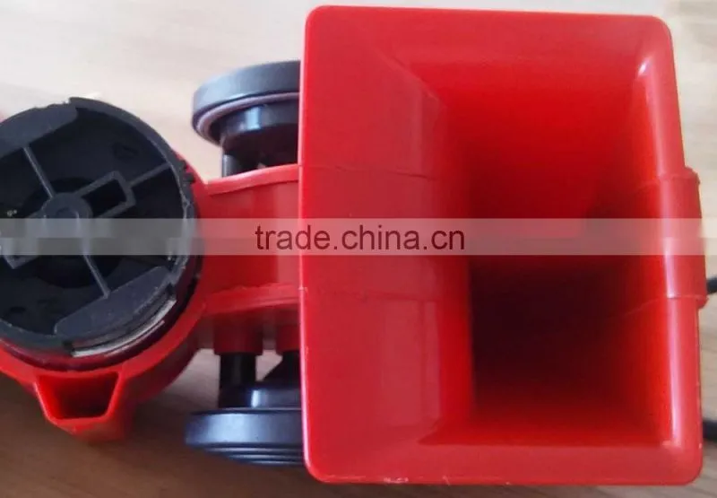 12V Snail Compact Pump Air Horn Dual Tone for Motorcycle Bus Truck Red