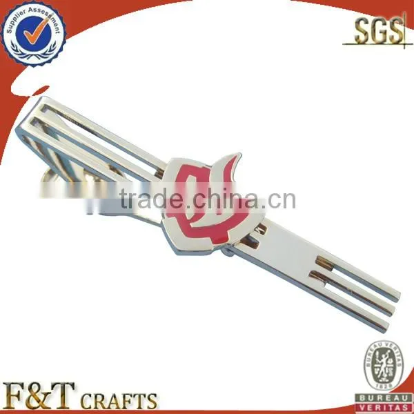 promotional black annealed logo custom made tie bar