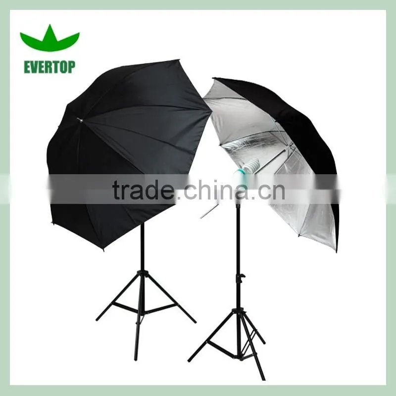 TS-ULK02 Photo Studio Silver Umbrella Flash Lighting Kit Photography Light Stand Set