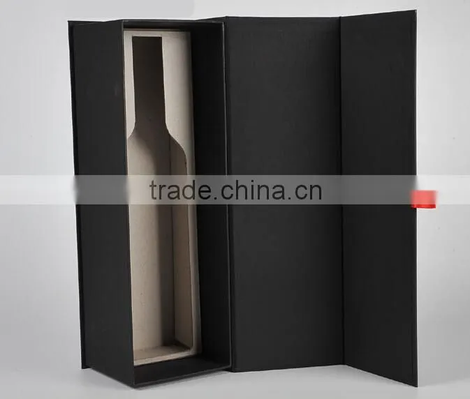 Matt black cardboard wine paper box