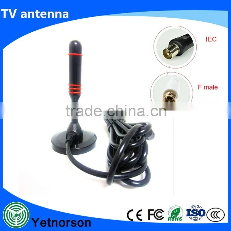 174-230/470-862MHz Magnetic indoor satellite TV antenna with IEC/F connector