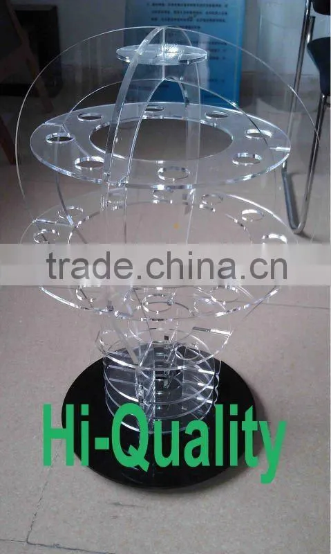 Rotating Clear Acrylic Cosmetic holder, acrylic makeup display holder