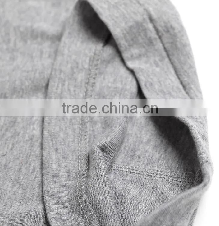 custom mens cheap plain gray cotton boxer brief