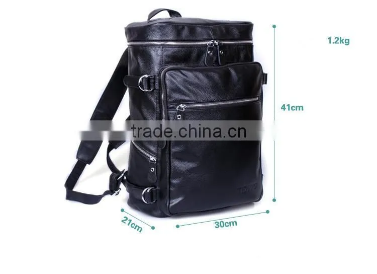 2016 fashion design backpack portable leather backpack large capacity men's bag