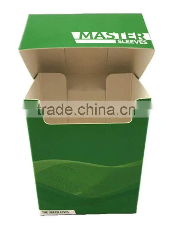 Paper board Deck Box with customized color for 80+ game card with sleeves