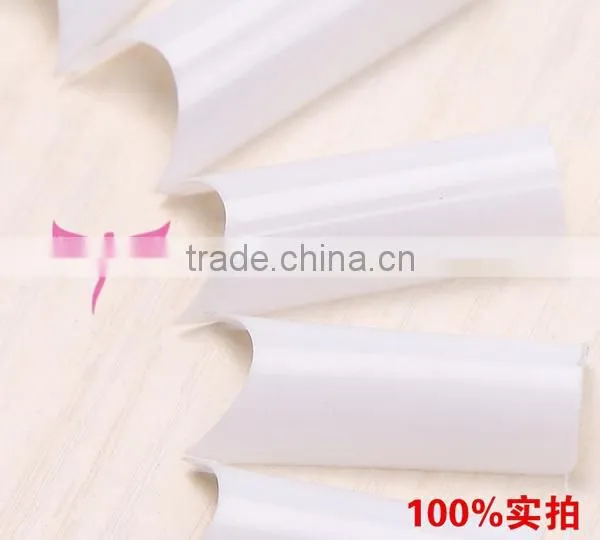 Hot 2015 500 Pcs C Curved French White Acrylic Nail Tips