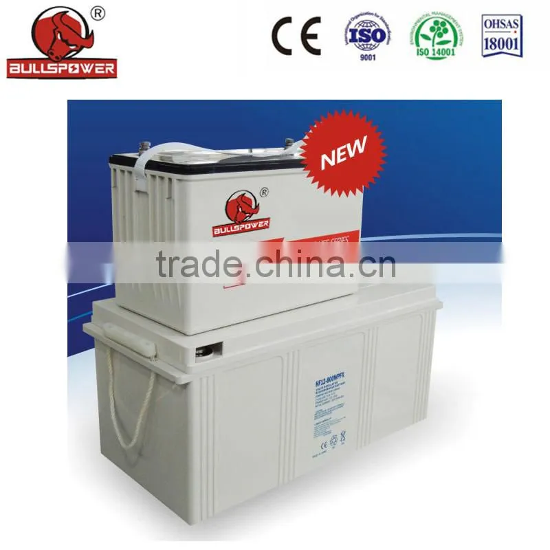 Higher reliability valve regulated 12V 200AH Pure Lead acid Long Life Battery