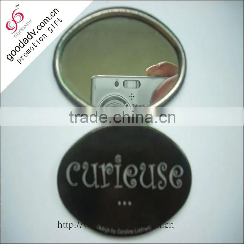Decorated pocket mirrors/travel set cosmetic mirror/metal hand mirror