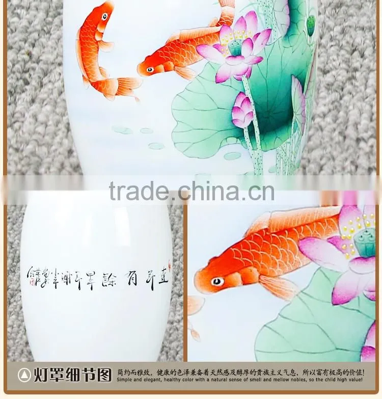 Artistical ceramic bamboo home lighting table lamp