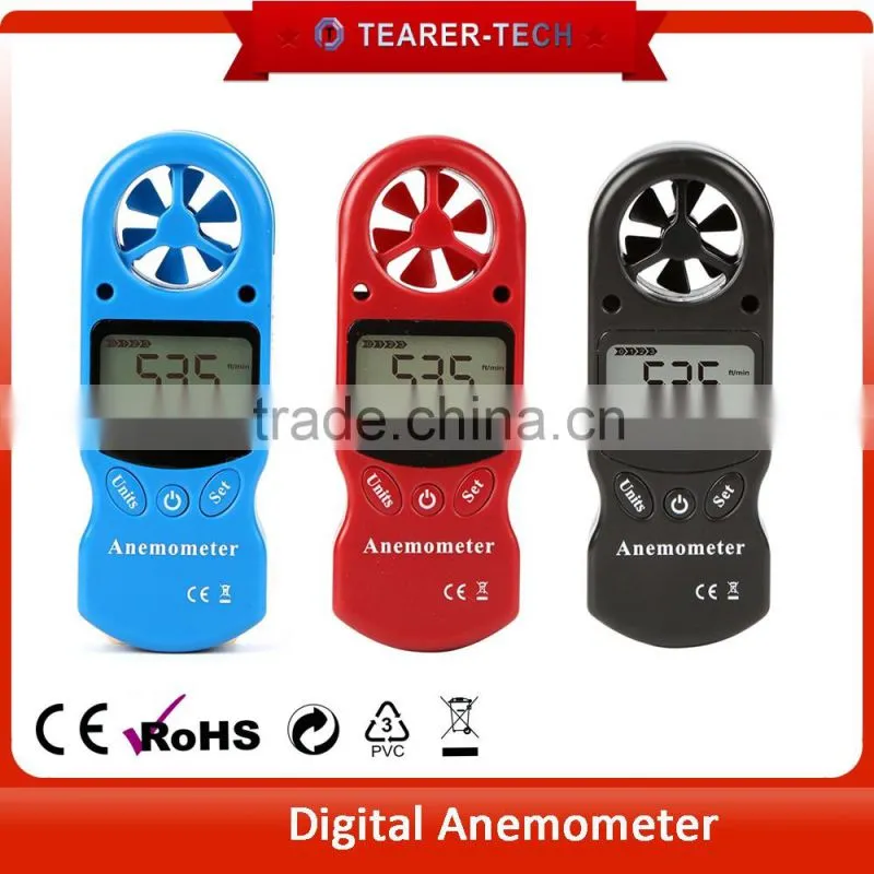 calibration function Portable Digital Anemometer Handheld LCD Electronic Wind Speed Air Volume Measuring Meter Backlight